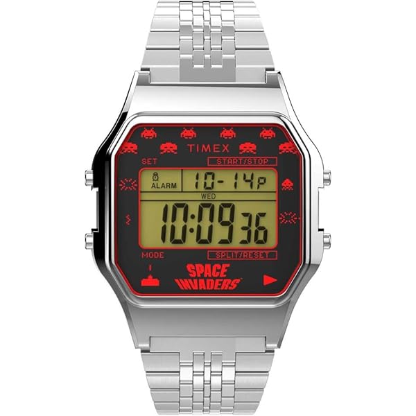 Amazon | TIMEX x PAC-MAN T80 34mm 腕時計, パックマンシルバー