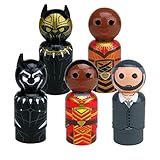 Bif Bang Pow 。ブラックパンサームービーピンメイト木製図 (セット5 )