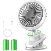 クリップ扇風機 卓上扇風機 充電式 【 7枚羽根ソフト風＆3D自動首振り&10000mAh電池内蔵】 USB扇風機 65時間使用可 15db静音 ミニ扇風機 強風 風量4段階調節 携帯扇風機 卓上ファン usbファン 熱さ対策 オフィス/リビング/車
