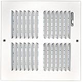 Speedi-Grille SG-88 CW4 8-Inch by 8-Inch White Ceiling/Sidewall Vent Register with 4 Way Deflection 