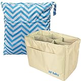 ［キロフライ］kiloflyベビーおむつバッグをオーガナイザー24センチ（カーキ）+オムツ替えパッドバリューコンボ