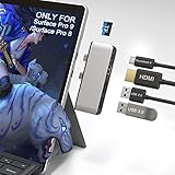 Surface Pro 8アダプター Surface Pro 8 ドッキングステーション 4K HDMI+USB-C Thunderbolt 4 (ディスプレイ+データ+PD 100W)+USB 3.0/2.0+TFカードスロット付き トリプルディスプレイUSB Cハブ Surface Pro 8用
