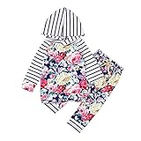Tovadoo 子供服 ベビー服 女の子 パーカー+ズボン 秋冬 長袖 カラフル アンティーク調 花柄 キュート ファッション 保育園 プレゼント