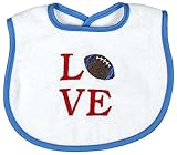 Raindrops Love Embroidered Bib, Blue by Raindrops