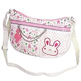 パプピ ショルダーバック 女の子 キッズ ウサギ キャラクターバック キャンバス 子供用 ホワイト F