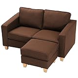 ソファ ソファー 収納 収納付き コンパクト カウチソファ スツール 2人掛け ダークブラウン