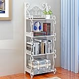 Chengxin Shop-アウトドアプラントスタンド/4層メタルプラントスタンド屋内/屋外/温室フラワーポット/プランターラダーディスプレイシェルフガーデンラック (色 : 白)