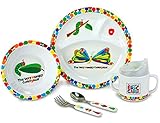 The Very Hungry Caterpillar 5 pieces Dish, Bowl, Cup, Fork & Spoon Gift Set by Gift Sets for Kids [並