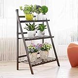 フラワースタンド フラワースタンド 木製 - フラワースタンドシェルフ多層メタルペインティング折りたたみ式植物ポットラック牧場多目的フロアリビングルームバルコニーシンプルなフラワーポットラック