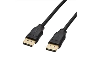 Amazonベーシック ディスプレイポート to ディスプレイポートケーブル 1.8m デスクトップパソコン対応 ブラック