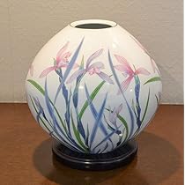 香蘭社色絵蘭花紋花瓶 花入れ 香蘭社色絵蘭花紋花瓶 花入れ 香蘭社色絵蘭花紋花瓶 花入れ