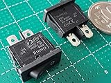 ロッカースイッチ1回路1接点　KCD117-2P-B　穴あけサイズ18.8mm×6.6mm＞　2個入＜1sw-410＞
