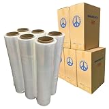 ストレッチフィルム 500mm×300m 15μ 相当品 厚み 12μ 強化フィルム ラップ 幅500mm 長さ300ｍ 5ケース 30巻 紙管3インチ WRAPEACE 【ST12-5】 (30)