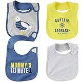 カーターズ Carter's マジックテープタイプ 男の子用ハンサムなご機嫌船長さんよだれかけ4枚セット [並行輸入品]
