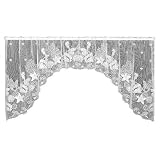 遺産レースシースケープ60-inch Wide 24インチドロップTier by、ホワイト 72 inch wide by 36 inch drop ホワイト 6155WS-36PR