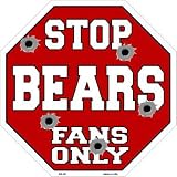 スマートブロンドBearsファンのみメタルノベルティOctagon Stop Sign bs-181