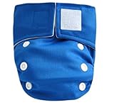 Kawaii Baby Newborn Reusable Cloth Diaper Pure & Natural 6 - 22 Lb. With 2 Microfiber Inserts "Blue"