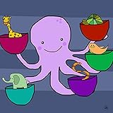 Green Leaf Art Octopus Fun Canvas Art [並行輸入品]