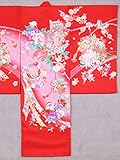 掛祝い着　om-2　赤地・御所車柄