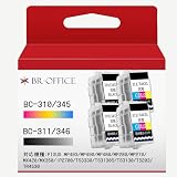 BR-office BC-310XL/311XL（BC-345XL/346XL共用）詰め替えインクカートリッジ キャノン用 CANON用 BC-310/345ブラクラ BC-311/346カラー 2個 BLACK+2個 COLOR 対応機種:PIXUS MP493/MP490/MP480/MP280/MP270/MX420/MX350/iP2700/TS3330【説明書付き／個別包装】