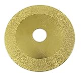 uxcell 研磨材　研削グラインド　ディスク　研磨ホイール　ダイヤモンド　ガラス 丸型 ゴールドトーン　100mm