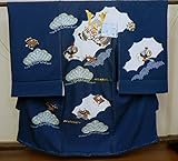 【 現品限り 】 正絹・男児一つ身祝着 絞り染・京刺繍・兜図