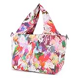 さくらスリングトートバッグ【Made in Tokyo】大容量収納デザイントートバッグ・荷物負荷軽減デザイン幅広ハンドル (フラワー/ピンク) SST-004