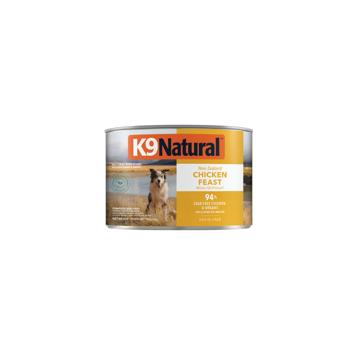 ケーナインナチュラル (K9 Natural) K9 Natural プレミアム缶ドッグフード チキン 370g 00g -犬用 総合栄養食-