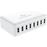 USB コンセント 40W 複数 USBポート 充電器 【PSE認証済み】 スマホ 充電器 ACアダプター 5V/2A 8ポート 充電ステーション コンパクト USB電源アダプタ 8台同時充電可能 海外対応 i Phone/Android 等のUSB