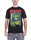 Rob Zombie T Shirt The Devil Made me do it Zombie Logo 公式 メンズ 新しい ブラック