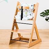 【人気ベビーチェア 笑顔のマジカルチェアー＋専用クッション (お得2点セット)】 木製椅子 安心強度の三角形ベース 高さ調節可能 ふかふかクッションセット (チェア：ナチュラル色 クッション：花柄ブル