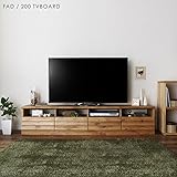 テレビ台 FAD 幅200cm 奥行43 高さ42cm TVボード ローボード テレビ台 アルダー 無垢材 北欧モダンデザイン オープンデッキタイプ 海外インテリア シンプル カッコいい