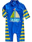 [Vaenait Baby] 0-24ヶ月UVカット ラッシュガードベビー子供男の子長袖ワンピースBaby Beachboy L
