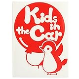 レッド（赤） Kids in the car ペンギン ぺんぎん baby ステッカー 窓ガラス シール キッズ 車の後ろ キッズ イン ザ カー ※吸盤...