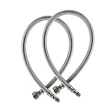 weirun 59インチExtra Long蛇口コネクタ、編組ステンレススチールキッチンやバスルームシンク蛇口ホットとコールド水供給ホースメスストレート1 / 2インチスレッドX m10オスコネクタ、