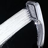 Kicode 節水 300穴加メッキ ハンドヘルドシャワーヘッドウォーターブースター