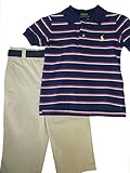 ラルフローレンの子供服　POLO　RALPHLAWREN　ベビー男の子　ポロシャツ　チノパン上下セット　８０ｃｍ [並行輸入品]