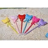 5点Plush BearソフトマジックWritingボールポイントスティックペンFRスクールプリンセス子供(パックof 5 :ランダム色)