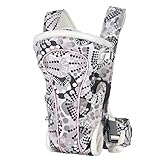 【ベビーアムール 】Bebamour 抱っこ紐 清新な花柄 ベビーキャリア3way 三色　(ブラック)