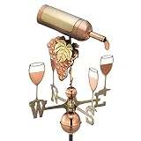 Good Directions GOOD917P Wine Bottle Weathervane Polished Copper + FRT
