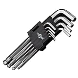 ボールポイント付き 六角棒 レンチ 9本セット L型