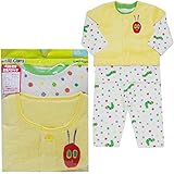 2016年 秋冬 はらぺこあおむし ニットキルト ベスト付き 長袖パジャマ THE WORLD OF ERIC CARLE クリーム-OC◇100cm