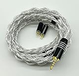 【BIGMANGO-CRYSTAL】2pin2.5mm銀メッキ＆銅ケーブル リケーブル2pin 4芯イヤホンアップグレードケーブル 2.5mm交換ケーブル (2pin2.5mm)