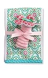 Mud Pie Burp Cloth with Rattle, Flower by Mud Pie [並行輸入品]