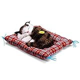 サクララ（Sakulala）眠る子猫 かわいい 座布団 ぬいぐるみ 置物 ニャ～と鳴き 超 リアル 赤ちゃん おやすみ おもちゃ にゃんこ