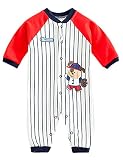Coolmee 3色 赤ちゃん ロンパース カバーオール アニマル 着ぐるみ 長袖 縞柄 ストライプ ラグラン 新生児 肌着 ベビー ボディースーツ 長袖ロンパース オールインワン 子供用 男女兼用 
