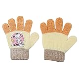 【ネコポス発送】【４～５歳用】スヌーピーとウッドストック子ども用手袋【キッズ】 クリーム