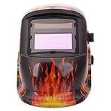 Oshion HOT Pro Solar Welder Mask Auto-Darkening Welding Helmet Arc Tig mig grinding (Black & Flame S
