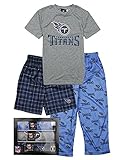 NFL BIG BOYS Tennessee Titans 3 Piece Sleep Set – ブルー/ネイビー/グレー L