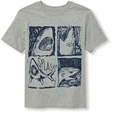 ザ・チルドレンズプレイス THE CHILDREN'S PLACE/ ボーイズ ショートスリーブシャークスケッチ グラフィック ティ トップス半袖Tシャツ 4歳【並行輸入】